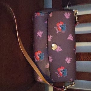 Coach shoulder brown flower purse